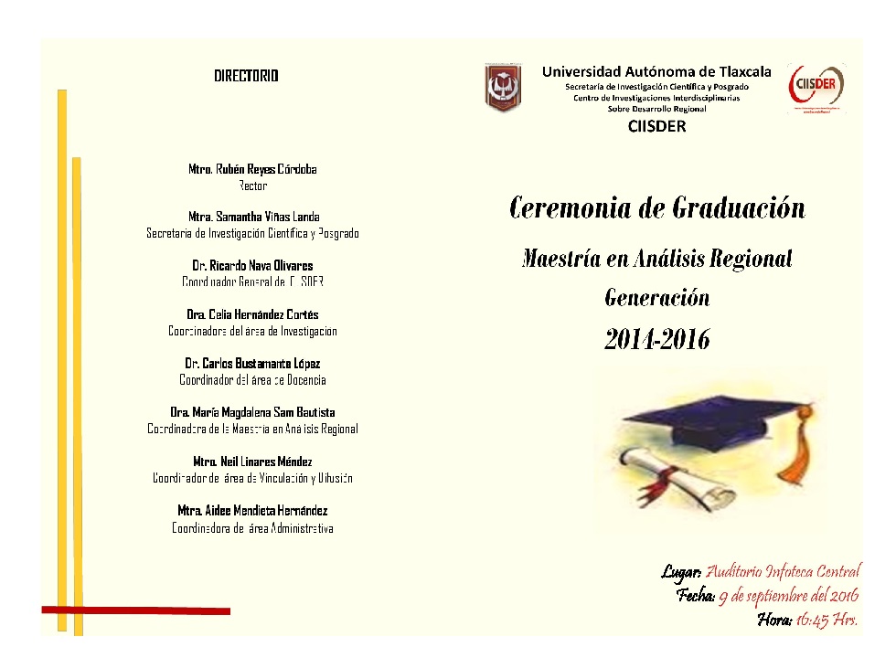ciisder invitacion graduacion 2014 2016 frontal