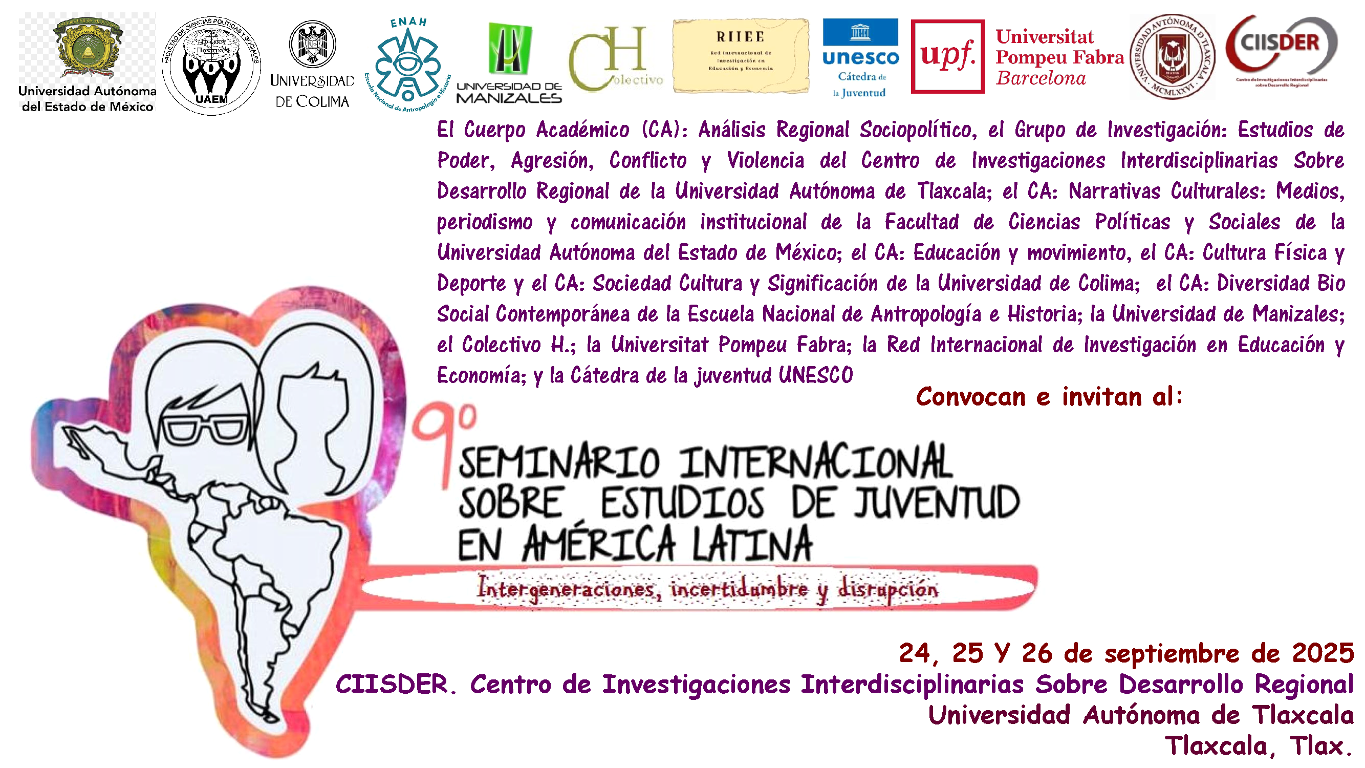ciisder 9no seminario internacional sobre estudios de juventud america latina