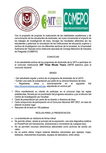 convocatoria 3MT COMEPO UATx